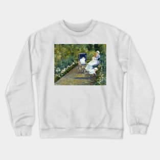 Children in a Garden (The Nurse) by Mary Cassatt Crewneck Sweatshirt